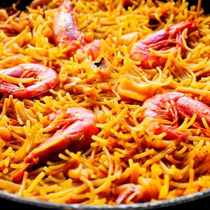 Fideua de marisco por encargo
